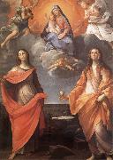 Annibale Carracci The Virgin appears before San Lucas and Holy Catalina Sweden oil painting artist